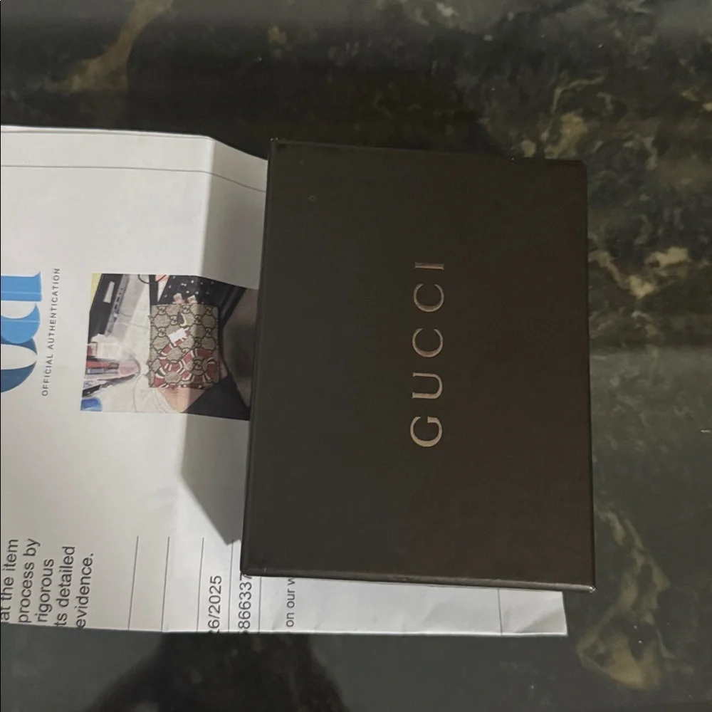 NWOT GUCCI GG Supreme Kingsnake Card Holder w/ Box & COA